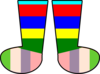 Rainbow Socks Clip Art